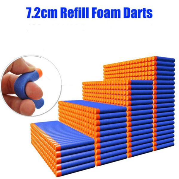 

us stock 7.2cm nerf n-strike elite series refill blue soft foam bullet darts gun toy bullet for kids toy gun blasters gift fy9390