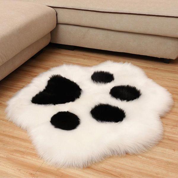 

carpets blanket anti skid background decoration fluffy carpet area rug absorbent pad artificial wool doormat bedroom animal pattern bath