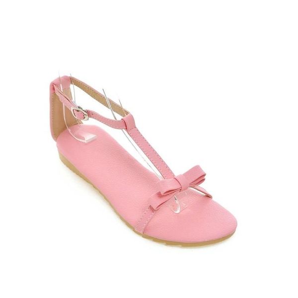 

big size simple flat sandals summer flat sandals ladies women shoes woman, Black