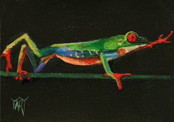 

colorful tree frog reptile wildlife animal home decor handpainted &hd print oil painting on canvas wall art canvas pictures , f2102022
