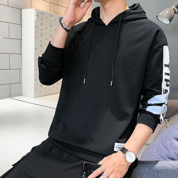 

men's hoodies & sweatshirts kksky fashion men streetwear harajuku man hooded winter hip hop printed oversized homme clothing, Black