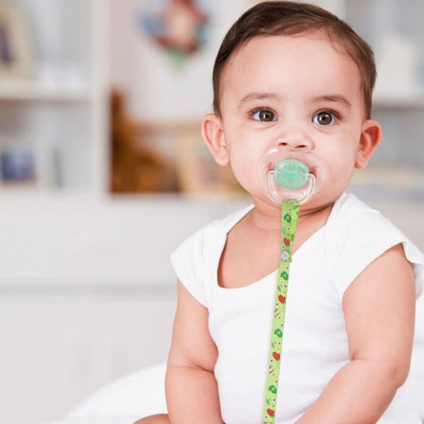

pacifiers# 4pcs pacifier clips durable portable xmas pattern colorful practical teething teether chain clip holder for infant baby