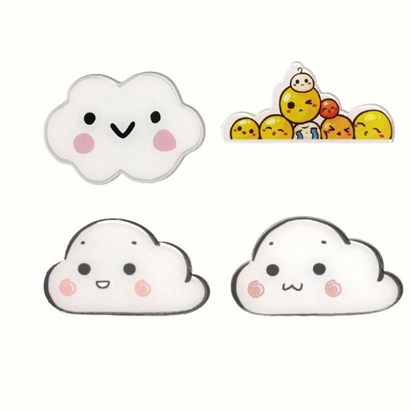 

pins, brooches cute cloud vintage pins for women shirt brooch cartoon acrylic jewelry badges hat clothes accessories gifts wholesale, Gray
