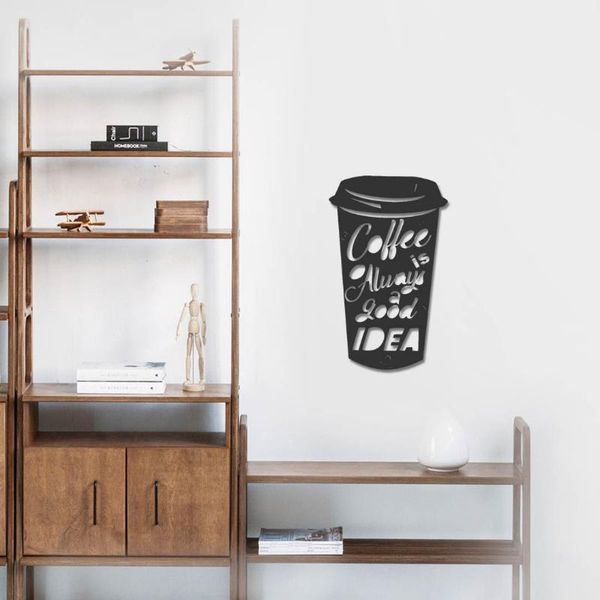 

wall stickers coffee is always a good idea wooden art, decor, hangings, modern design, signs, decoration