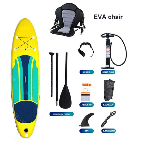 

profession isup surfboard inflatable stand up paddle board anti-leak valve surf board bonus manual pump with kayak chair