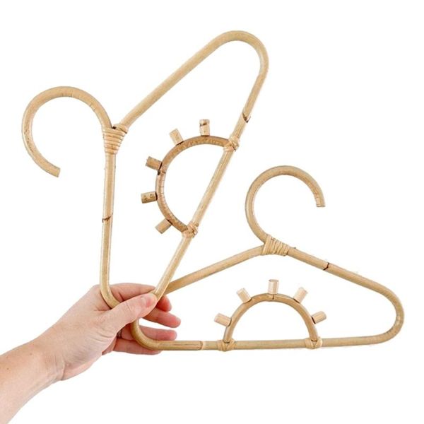 

hangers & racks 50lf rattan wall hooks sun/moon/sunflower/rainbow kids garments organizer rack clothes hat hanging hook hanger