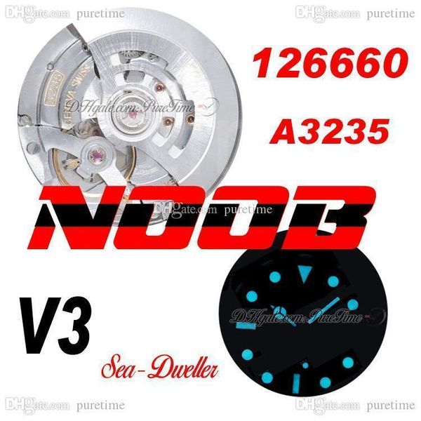 

n v3 126660 sea deep cal. a3235 automatic mens watch 44mm black ceramic bezel d-blue dial 904l steel case and oystersteel bracelet watches s, Slivery;brown