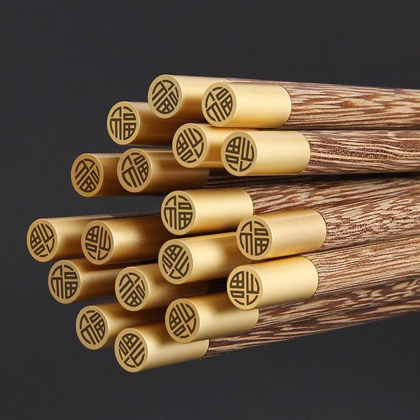 

creative round chopsticks reusable chinese classic wood chopsticks sushi non-slip