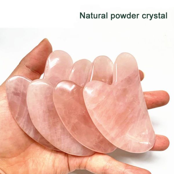 

natural jade gua sha stone board massage rose quartz guasha plate for face neck back body jade face massager scrapers tools