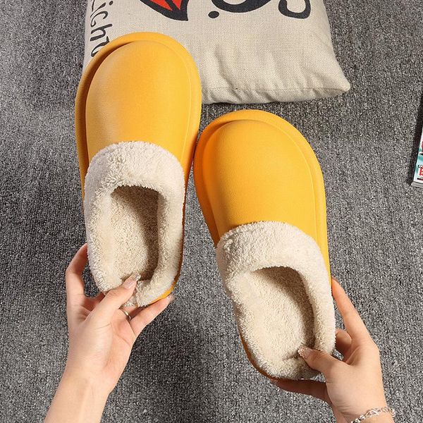 

waterproof and fashionable new style cotton slippers for women's warmth, Black