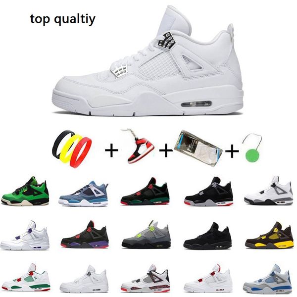 

jumpman womens mens sail 4 4s basketball shoes us5.5 -13 2021 fire red bred punch black cat trainers women sports sneakers with socks