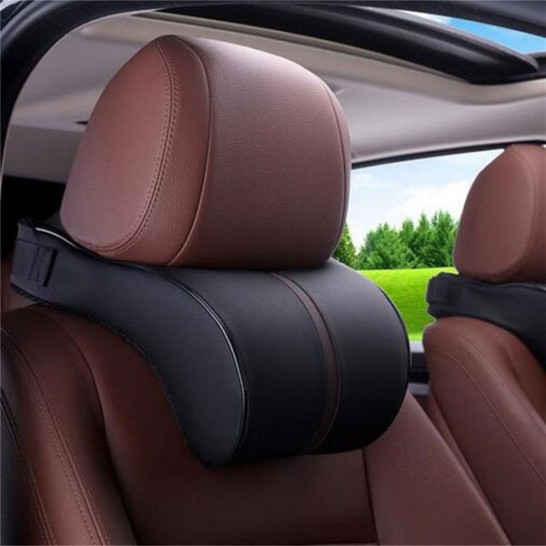 

seat cushions car pillow leather neck headrest super soft memory foam auto cover head rest cushion