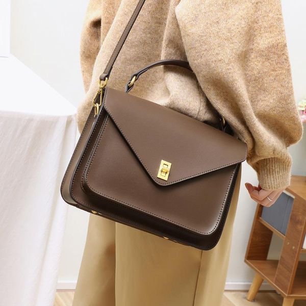 

cross body women's bag 2021 retro leather handbag postman messenger shoulder