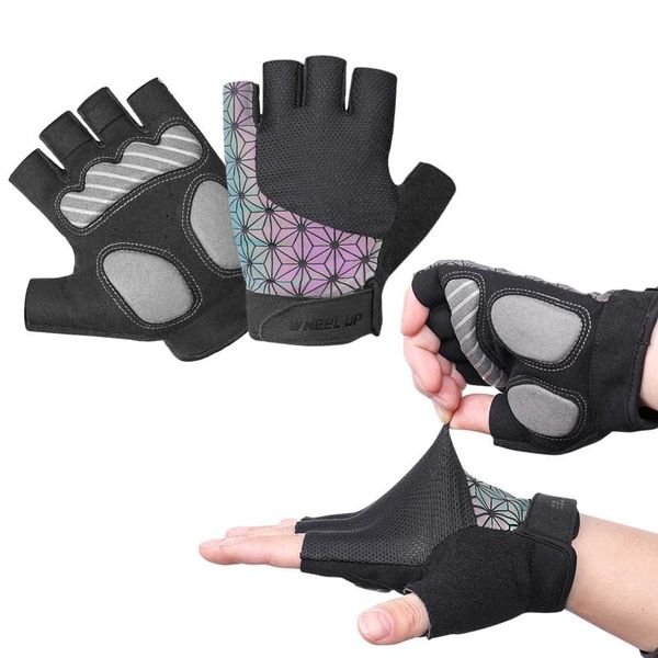 

cycling gloves mens sports half finger -absorbing road biking glove, Black