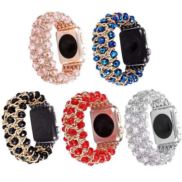 

jewelry luxury wtach band with crystal elasticity watch strap 38mm.40mm,42mm,44mm for iwatch 6/5/4/3/2/1