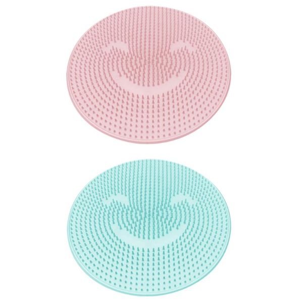 

bath mats 1 pcs blue or pink silicone lazy wash feet artifact back cushion foot to the dead skin brush bathroom suction lovely