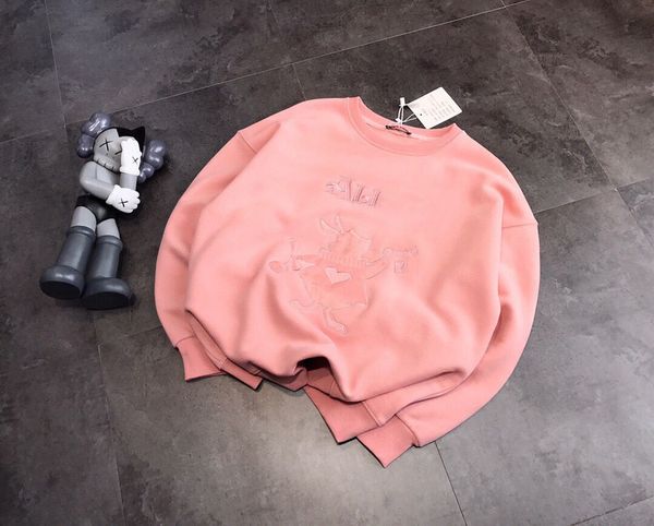 

2021 designer new high-end custom embroidered sweater fashion all-match men and women with the same style123561, Black