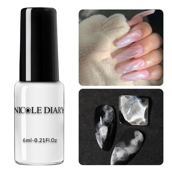 

nail polish watercolor ink blooming varnish diy gel decoration salon smoke effect bubble nails decor