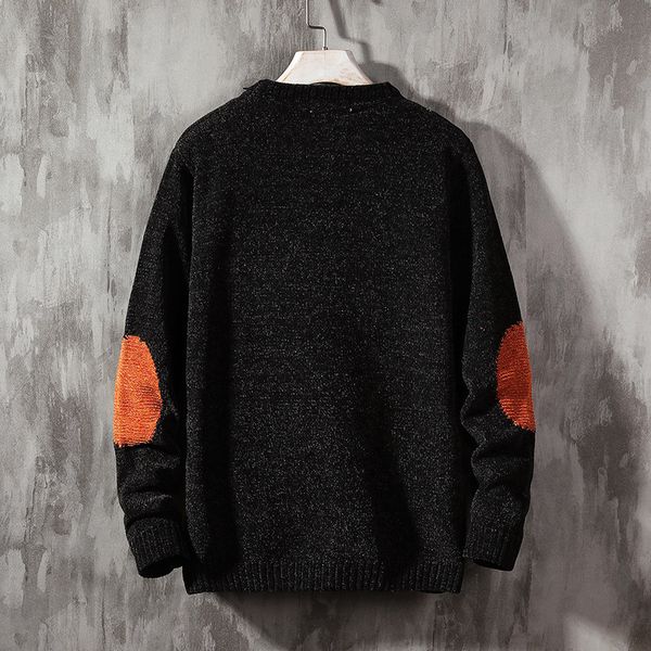 

2021 new fashion classic o-neck black sweaters men's oversize pull plus size -5xl long sleeves pullover for autumn spring winter s799, White;black