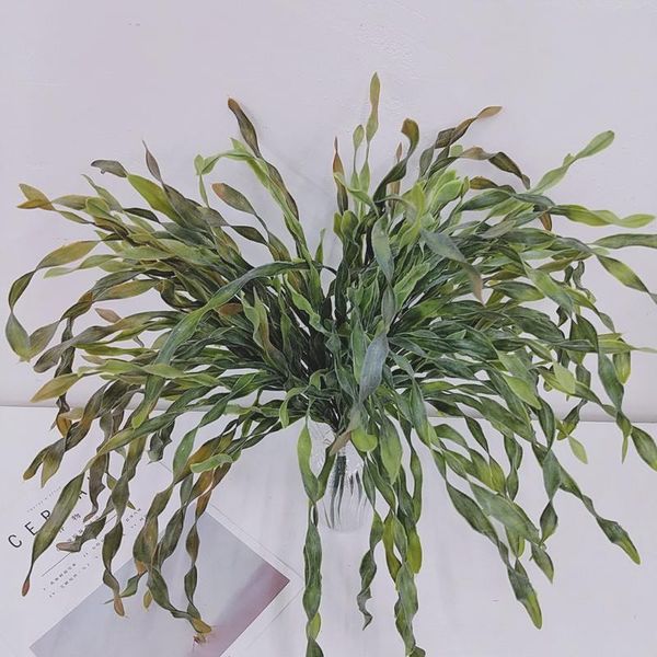 

decorative flowers & wreaths artificial kelp grass simulation plant green leaves flower arrangement accessories for home wedding decor