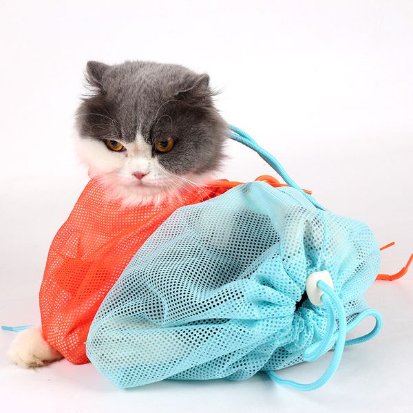 

mesh cat grooming bath bags washing bags for pet bathing 2021 nail trimming