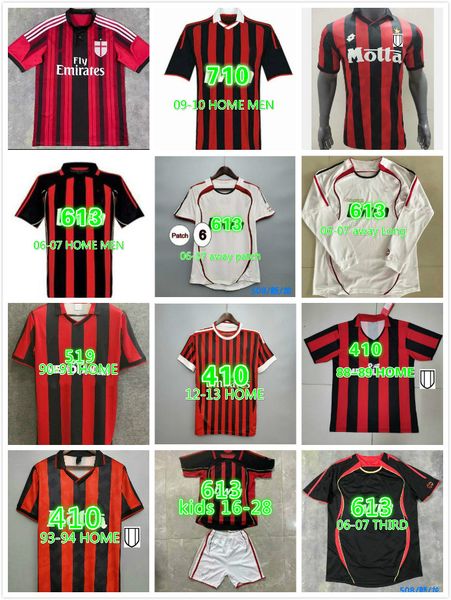 

retro soccer jersey 1990 2000 1962 1963 2007 2002 2003 2004 ac milan gullit 1988 96 97 van basten kaka inzaghi football shirt, Black;yellow