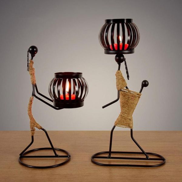 

candle holders nordic creative girl wrought iron holder decoration candlelight dinner ornament props el restaurant wine cabinet decor