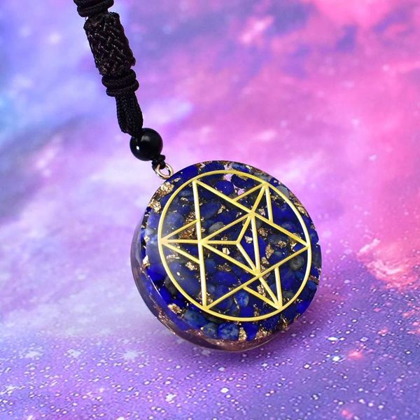

pendant necklaces fashion natural stone 7 chakras orgone necklace lazurite yoga meditation balance orgonite energy lucky jewelry, Silver