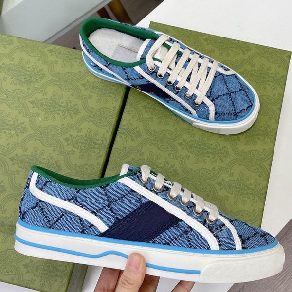

gg'sneakers designers 1977 sneaker canvas shoe washed jacquard denim women shoes ace rubber sole embroidered vintage dfgevgew sneakers, Black