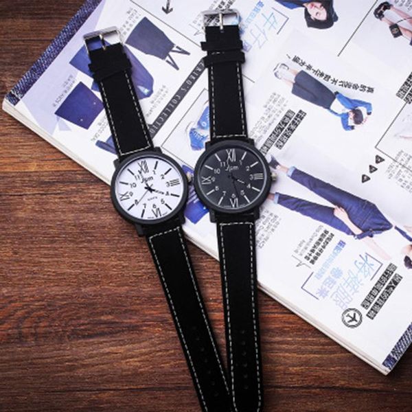 

wristwatches white lovers wrist watch mens womens bracelet watches female quartz fashion clock ladies couple roman, Slivery;brown