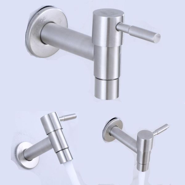 

bathroom sink faucets 1pc 304 stainless steel t-word shaped washing machine water faucet modern garden fast open faucet/ wall mounted taps b