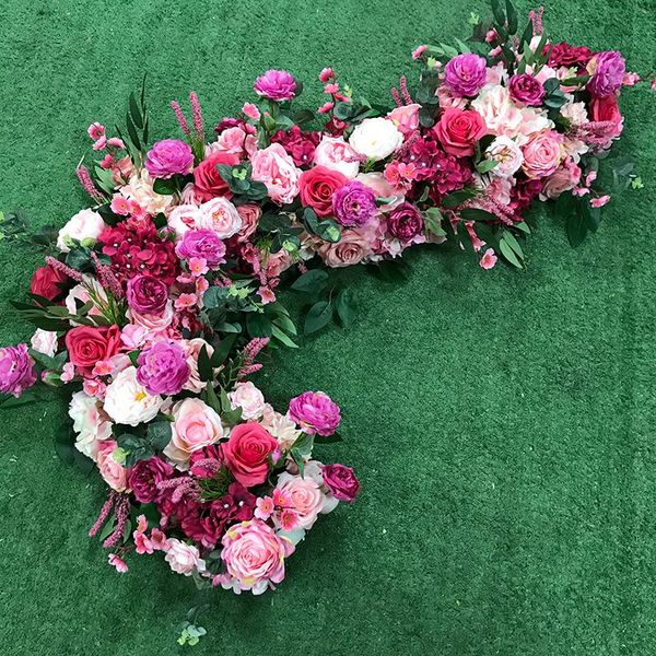 

decorative flowers & wreaths flone pink rose red artificial flower gazebo tieback wedding sign table runners wreath backdrop garland floral