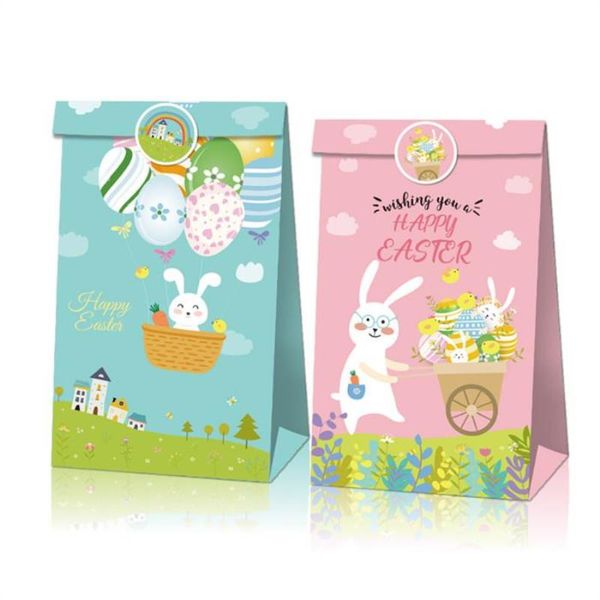 

candy yhm930 bunny paper egg bag bag packaging easter paper friendly chicks environmentally gifts kraft uqacg, Red;black