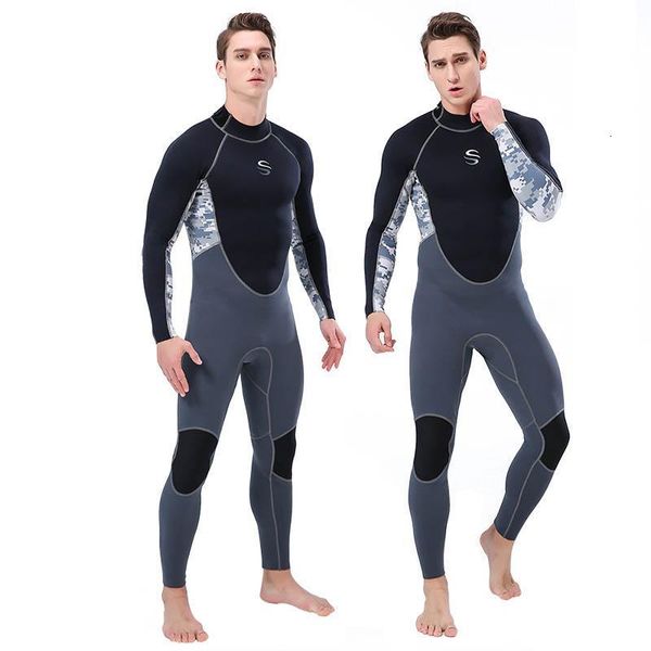 

diving suit 2mm neoprene wetsuit men full body one piece suits snorkeling surfing spearfishing wetsuit winter thermal swimwear
