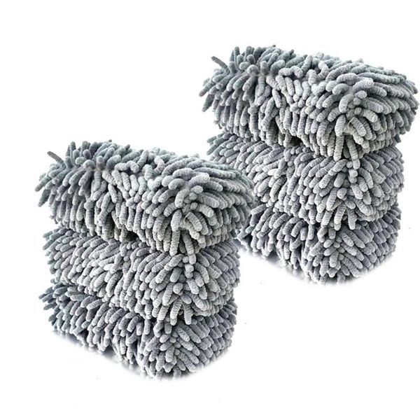 

car sponge 75% drop6pcs double-sided thickening 1500gsm microfiber chenille wash cleaning towel