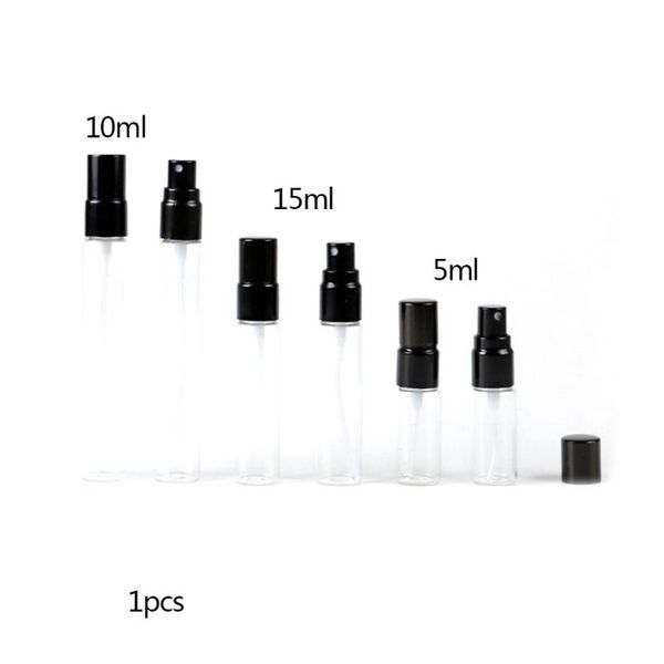 

5/10/15 ml aluminum spray head perfume bottle cosmetic spray bottle portable empty travel sub-bottle glass material