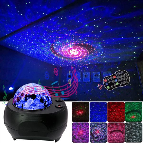 

2021 new laser-colored sky starlit projector remote ocean control light projection with bluetooth music loudspeaker 7jx6