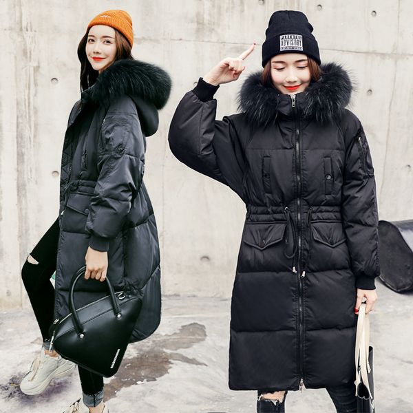 

2021 new winter women's white duck long sleeve down fashion ladies windproof warm jackets coats t9nu, White;black