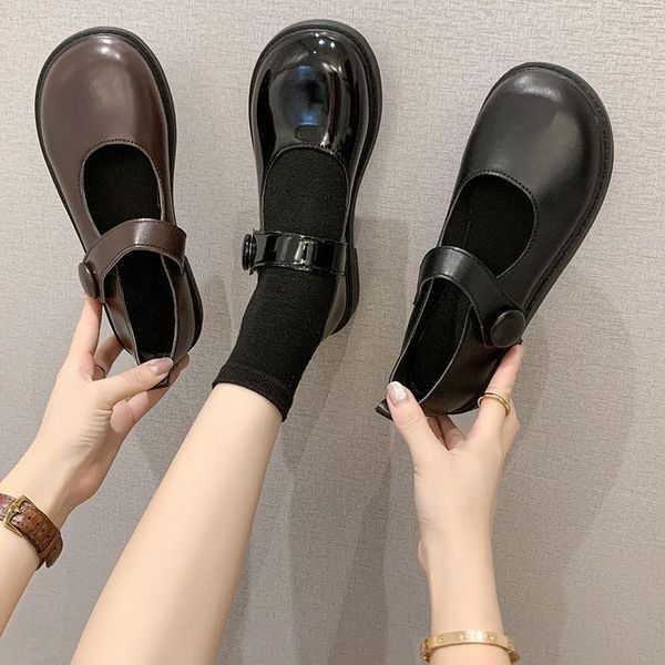 

dress shoes women heels leather autumn chaussure femme zapatos mujer, Black