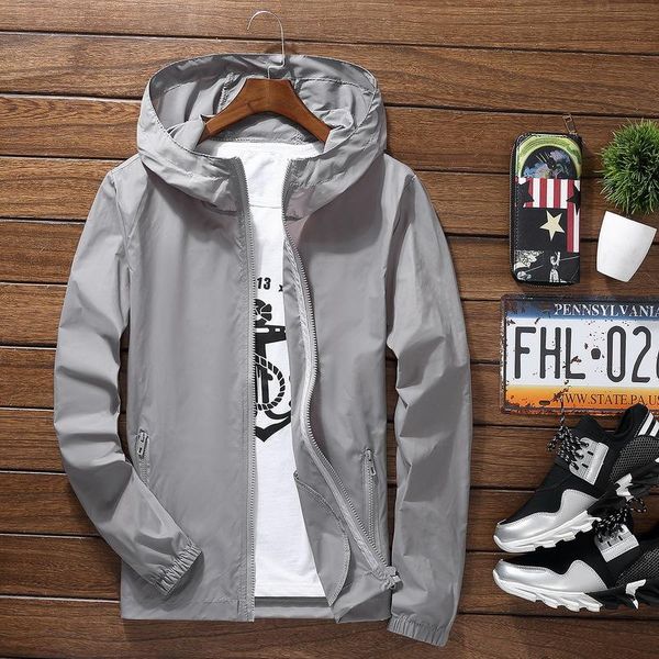 

men's jackets sport outdoor cycling thin coat man casual loose windbreakers jacket male's candy-colored outwear, Black;brown