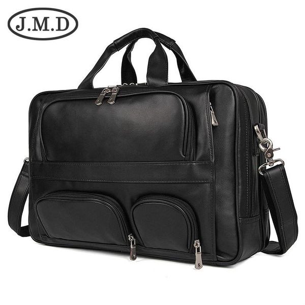 

briefcases j.m.d 100% genuine vintage leather men's briefcase lapbag big size hand business