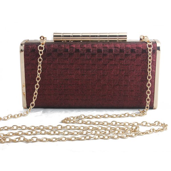 

fashion evening bag high grade pu lattice in spring and summer of 2021