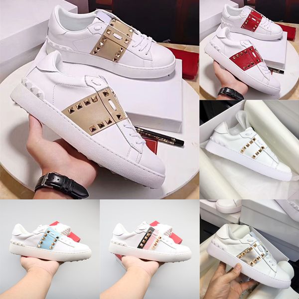 

2022 mens womens casual shoes fashion white leather pelle appartamento dress party dimensione eur 35-46 h001, Black