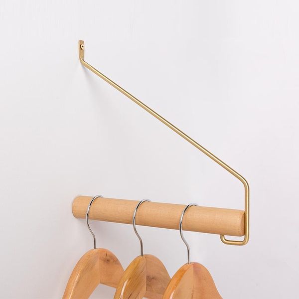 

bathroom storage & organization creative hanger towel rack solid wood coat hook wall decoration brass hooks