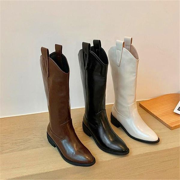 

boots fashion women's round toe black and white brown winter platform