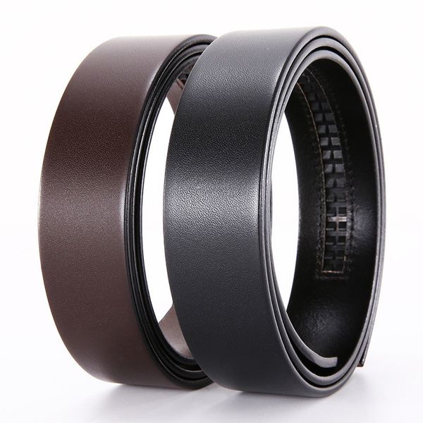 

men's head automatic buckle headls men's leather busins belt, Black;brown