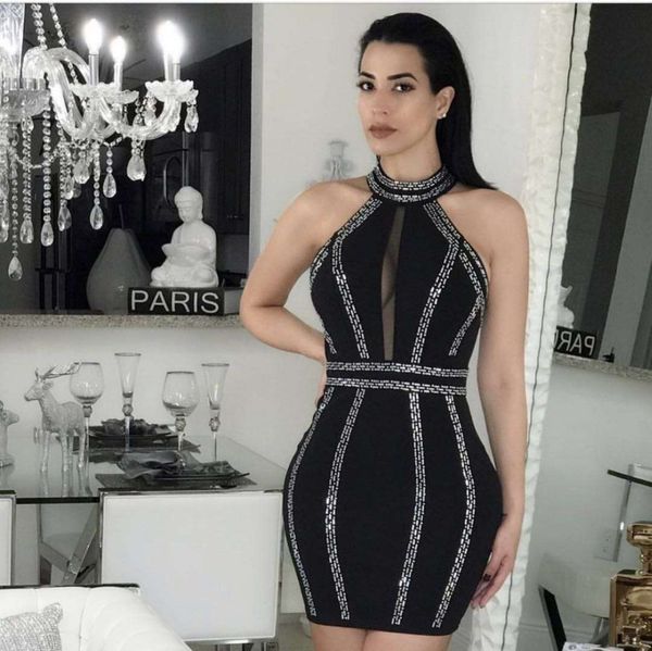 

mantual beading rayon bandage sleeveless celebrity dressed in elegant night party 7bdv, White