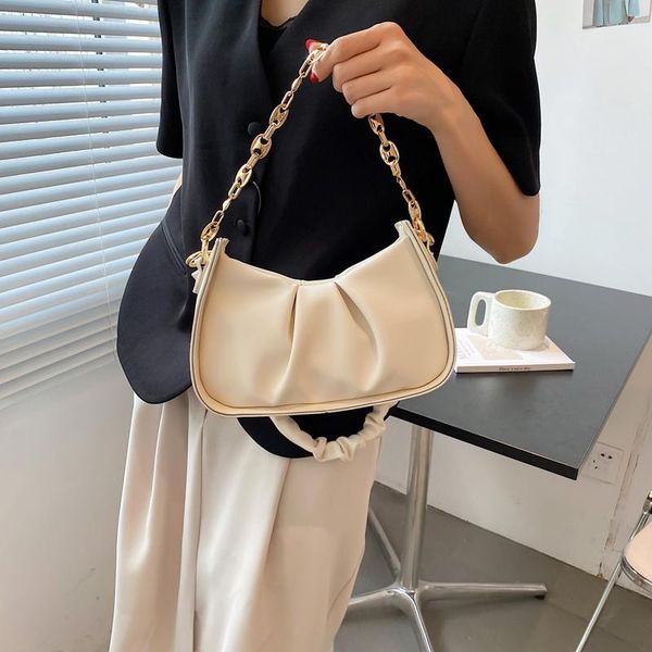 

evening bags women's handbag white fashion female shoulder bag small ladies crossbody light pu leather with chain easy to clean