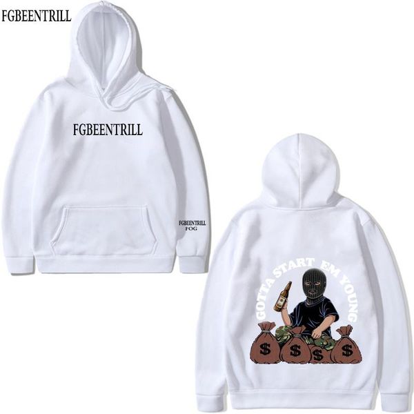 

men's hoodies & sweatshirts fgbeentrill tide brand hip hop hoodie sweatshirt high street thug harajuku streetwear pullover cotton autum, Black