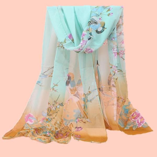 

scarves 2021 autumn ladies scarf fashion women chiffon stripe shawl soft beach towel wrap shawls bufanda mujer fn60, Blue;gray